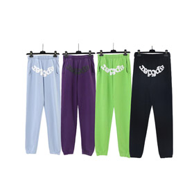 Sp5der  Foam Printed Loose Casual Sweatpants-4620  